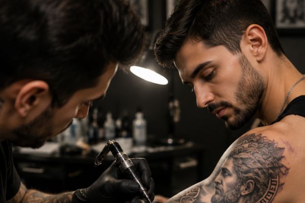 Men's Tattoo at Seven Wonders Family Salon